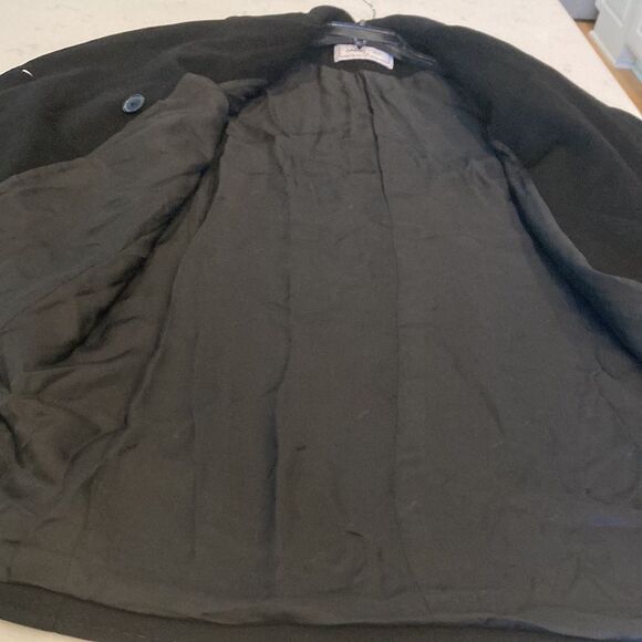 JANE POST 100% Cashmere Loro Piana Black Double Breasted Coat Medium - Picture 8 of 13